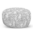thumbnail image 1 of Jasmine Pouf Cover with Zipper, Outline Repetitive Floral Blossoming Branches Monochrome Pattern Print, Soft Decorative Fabric Unstuffed Case, 30" W X 17.3" L, Charcoal Grey and White, by Ambesonne, 1 of 5