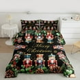 thumbnail image 2 of Manfei Retro Nutcracker Soldier Full Size Bedding Sets,Merry Christmas Bedding Comforter Set,Rustic Pine Cone For Girls,Microfiber Bedroom Decor Reversible,3-Piece, 2 of 8