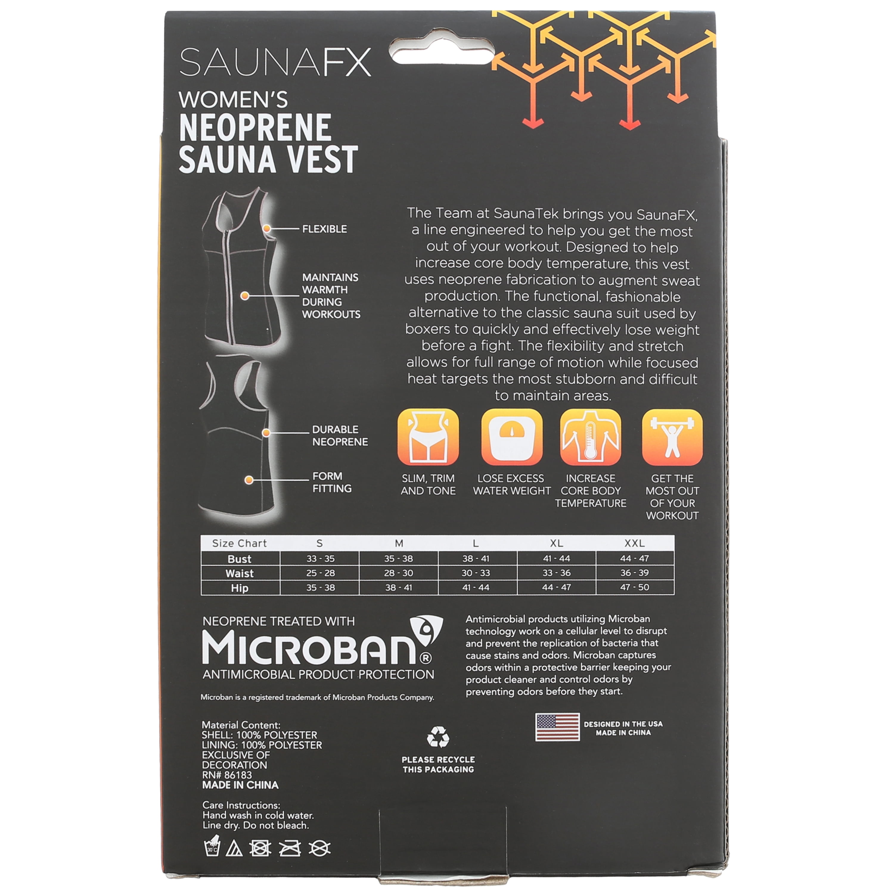 saunafx women's sauna vest