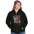 thumbnail image 3 of 2nd Save Base Breast Cancer Warrior Zip Hoodie Sweatshirt Women Brisco Brands S, 3 of 6