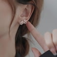 thumbnail image 3 of Solid 925 Sterling Silver Love Heart Hoop Earrings for Women Teens Heart Hoop Earrings Love Huggie, 3 of 14