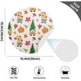thumbnail image 4 of GZHJMY Autumn Gnome Round Placemats Set of 1, Non-Slip PVC Table Mats Washable Heat Resistant Place Mats for Kitchen Dining Table Christmas Home Decor, 15.4 Inch Table Mat, 4 of 7