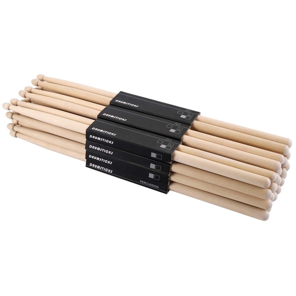 Baquetas Suwimut 7A clásicas con punta de madera de arce, 12 pares