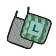 thumbnail image 2 of Monogram - Initial L Blue Argoyle Pair of Pot Holders, 2 of 2