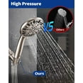 thumbnail image 3 of High Pressure Handheld Shower Head VMASSTONE 7-Spray Setting Showerhead Kit with 59" Stainless Steel Hose and Adjustable Mount for Showering Enjoyment Even at Low Water Flow (HM-002 Brushed Nickel), 3 of 7