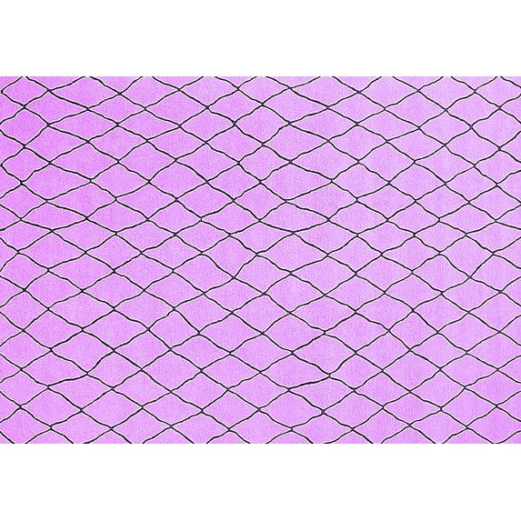 Ahgly Company Indoor Rectangle Oriental Purple Industrial Area Rugs, 7' x 9'