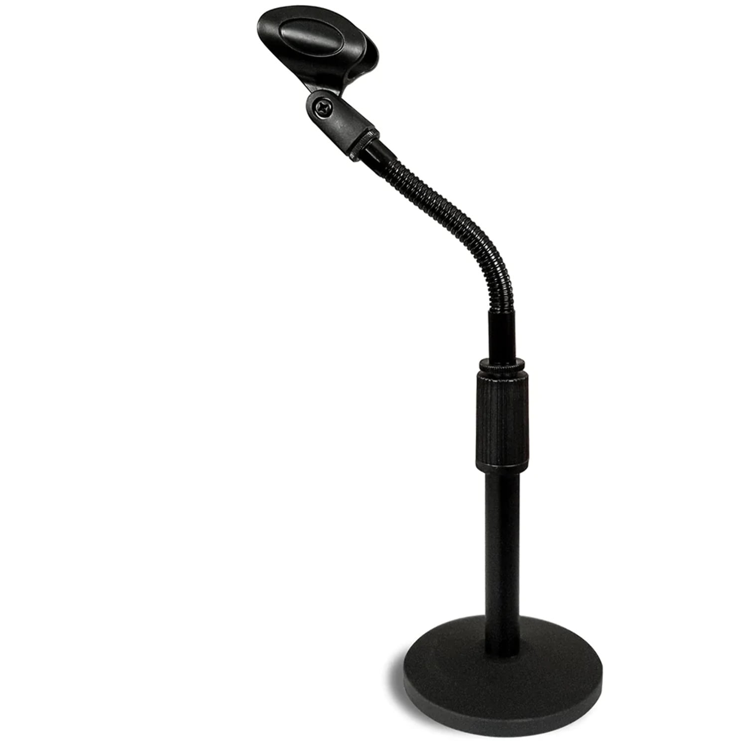 AxcessAbles Round Base Desktop Microphone Stand with Adjustable