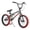 Black&Red, variant on XJD 20 inch BMX Bike Freestyle Cycling Trick Bicycle with Pegs for Teen Beginner 8-12 Years Old Kids,4 Pegs & Dual U‑Brake,Black