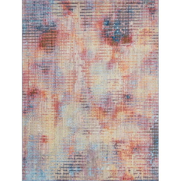 Jill Zarin Jill Zarin's Downtown Collection Rectangular Abstract Modern Area Rugs, Multi-color