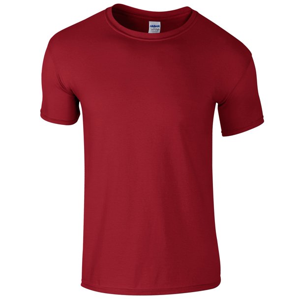 Gildan - Suave básica camiseta de manga corta para hombre - 100% algodón gordo (Cardinal)