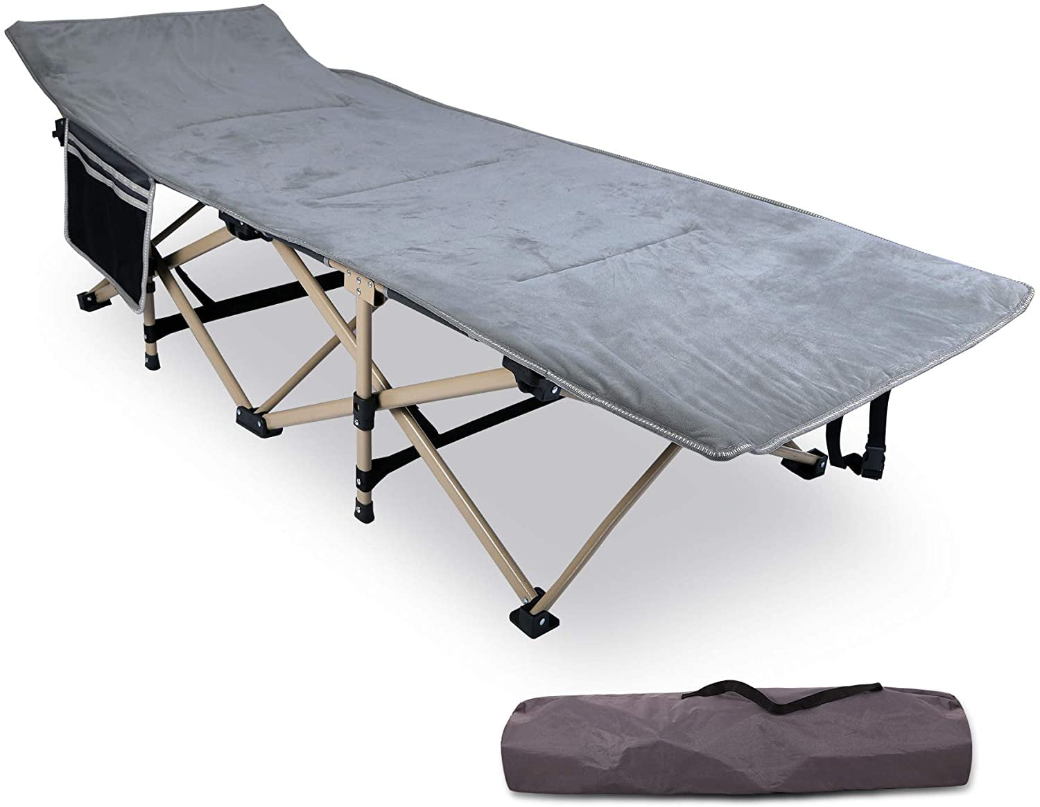 REDCAMP Folding Camping Cots with Pad for Adults, Portable Heavy Duty