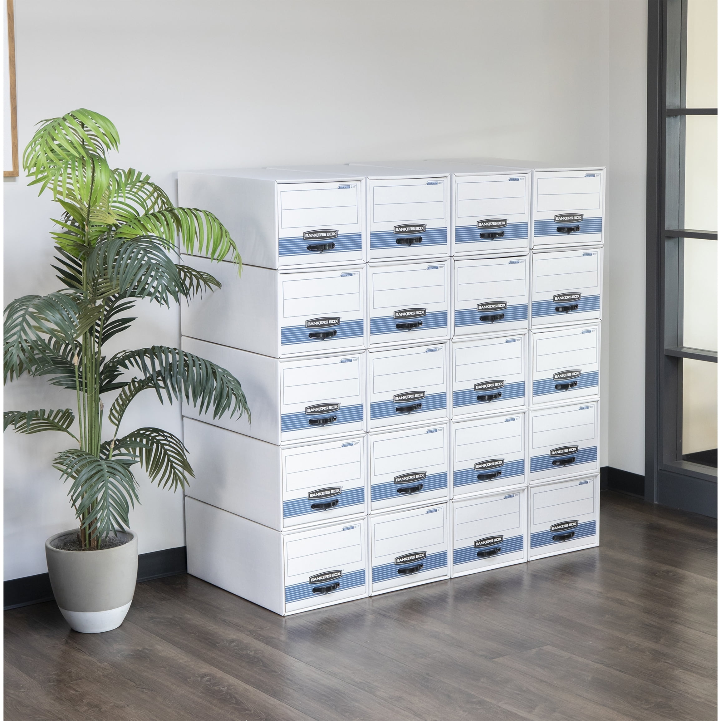 BANKERS BOX STOR/DRAWER STEEL PLUS FILING, LETTER, WHITE, 6PK FILING BOX