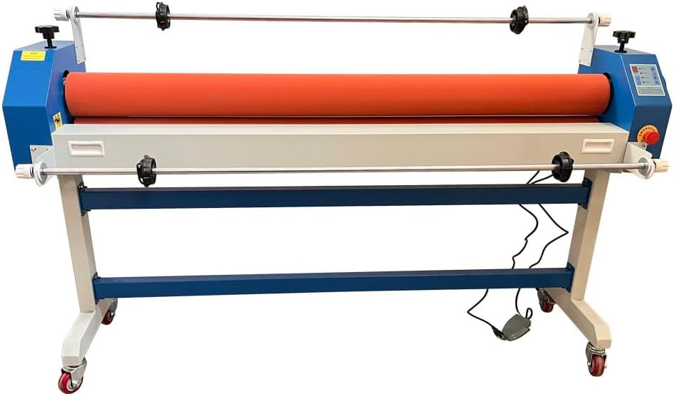 51" Electric/Manual Cold Roll Laminator Cold Laminating Machine with Film Release Rod for Office Photo Laminating