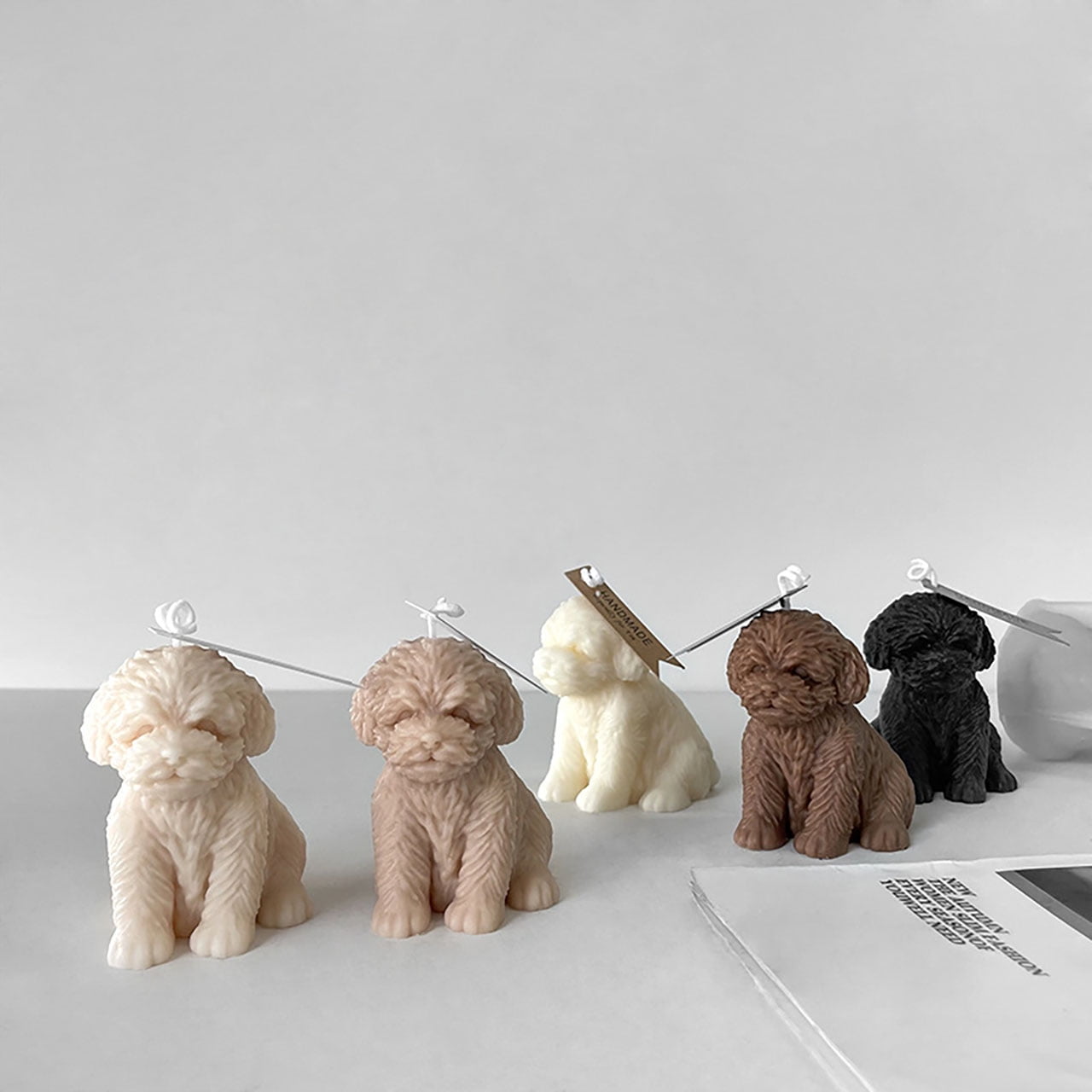 Cute Teddy Dog Candle Mold, Dog Silicone Mold, Animal Resin Mold for Soap Soy Wax Epoxy DIY Handcraft Home Ornaments Wedding Party Decoration Birthday Gifts