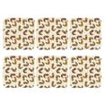 thumbnail image 2 of Pofeuu Boho Chicken Print Leather Coasters Set of 6, Round Cups Mugs Mat Pad for Home Kitchen Heat Resistant Drink Coasters,Square, 2 of 7