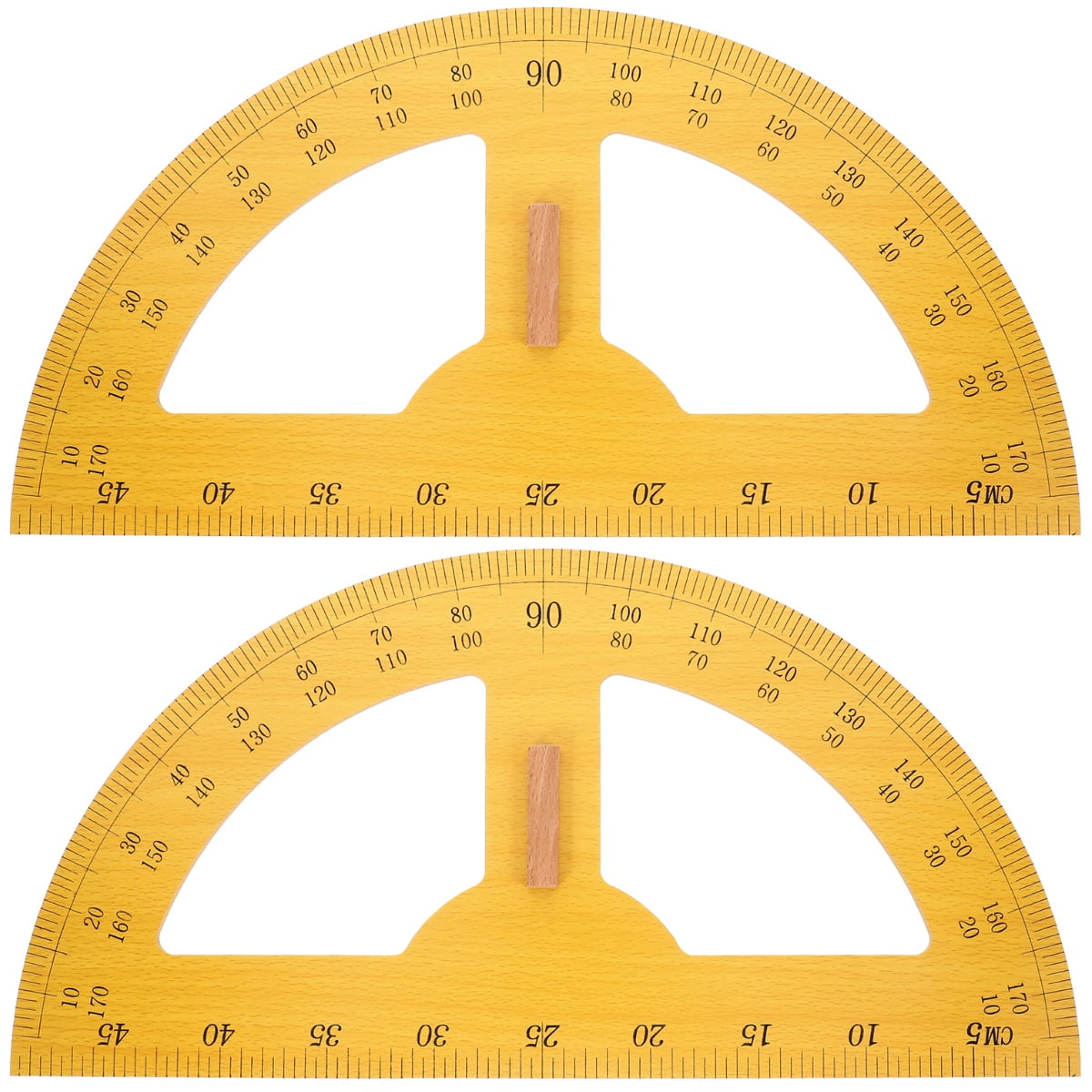 Worgeous 2pcs Giant Protractor Semi-circle Angle Protractor Measuring Tool 180 Degree Protractor