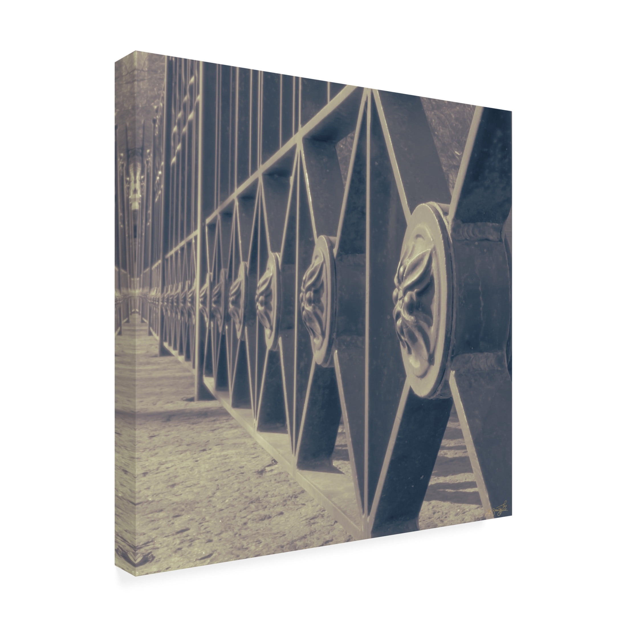 Canvas Wall Art - Life BeautifuLEE 'Iron Decor' Wall Art for Living Room, Bedroom, or Office Décor by Trademark Fine Art - 14 x 14 Inches