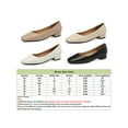 thumbnail image 2 of Women's Square Toe Dress Pumps Comfortable and Breathable Slip on Flats Casual Shoes Black 5, 2 of 9