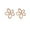C-Rose Gold, variant on Solid 925 Sterling Silver Flower Stud Earrings for Women Teens Hollow Flower Stud Earrings Spring