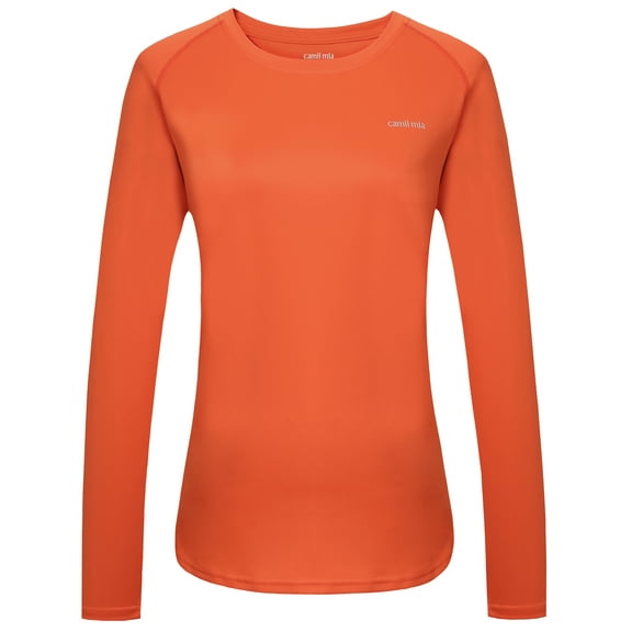 Camii Mia Womens Long Sleeve Sun Protection Shirts, Sun Shirts for Women Rashguard UPF 50 SPF T-Shirts for Fishing Running Hiking