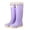 Purple, variant on Rain Boots Women Fleece Lined Women Rain Boots Anti-Slip Mid Calf Women Rain Shoes (Orange 38)