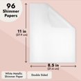 thumbnail image 4 of 96 hojas de Paper Best Paper Greetings, color blanco metalizado, brillante, 4 of 9