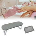 thumbnail image 5 of Hand Rest for Nail DIY Foldable Manicure Tool Nail Arm Rest Nail Pillow Hand Rest for Nails for Nail Salon Table Technician Use nail art round corner grey, 5 of 7