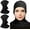 Black, variant on Miaocao Hijab Cap for Women Adjustable Muslim Stretchy Turban Full Cover Shawl Cap Full Neck Coverage Small and medium
