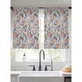 thumbnail image 2 of Vintage Spring Floral Sheer Curtains 45 Inch Length 2 Panels Set Window Treatments, Farmhouse Flowers Blue Vintage Rod Pocket Semi Curtains for Living Room/Bedroom/Kitchen Décor, 104"W x 45"L, 2 of 7