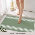 thumbnail image 6 of Dark Sage Green Doormat Outdoor Entrance 20"x31.5", Farmhouse Sage Green White Striped Absorb Moisture Dirt Door Mats, Non-Slip Rubber Backing Floor Mats Indoor, Low-Profile Front Door Rugs, 6 of 9