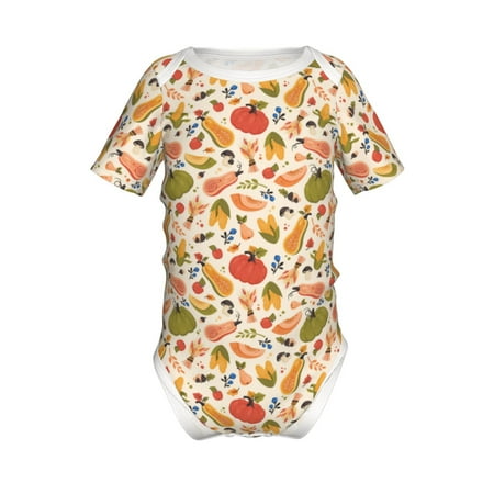 

Yiaed Fall Pumpkin Print Infant Climbing Short Sleeve Onesie One-Piece Baby Bodysuit Clothes 0-12 Months -2 Years