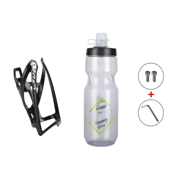 Botella deportiva Txlixc, Squeeze Jet con boquilla de silicona, accesorio para beber reutilizable con estampado de letras Txlixc Moda