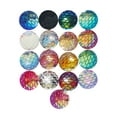 thumbnail image 2 of Shenmeida 50Pcs Round Resin Jewelry Accessories Multiple Colorful DIY Accessories 12mm Mermaid Fish Scale Style Flat Back Home Decor, 2 of 8