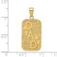 thumbnail image 4 of 14K Yellow Gold Charm Pendant Men'S 15 mm 30 Dad Nugget Dog Tag, 4 of 4
