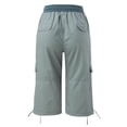 thumbnail image 6 of Sexy Dance Summer Cargo Capris Pants For Women Hight Waist Beach Loose Pants Holiday Drawstring Cropped Pants Loungewear Size S-3XL, 6 of 6