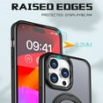 thumbnail image 5 of For iPhone 12 Pro Max Case Magnetic, Compatible with Magsafe Matte Back Cover Rotating Kickstand Bumper Rugged Phone Case Cover for Apple iPhone 12 Pro Max, Black, 5 of 6