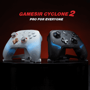 GameSir Cyclone 2 Pro Wireless Controller for Switch, Windows PC, Steam, Android, iOS, PC Game Controller with Mag-Res™ TMR Sticks, Hall Effect Triggers, RGB Lightning, 6-Axis Gyro, Turbo -Black