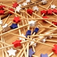 thumbnail image 5 of BambooMN 3.9" Decorative Star Bamboo Cocktail Fruit Sandwich Toothpicks Skewers for Catered Events, Holiday's, Restaurants or Buffet Party Supplies, 100 Pieces, 5 of 5