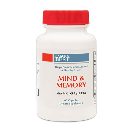 Baker’s Best Mind & Memory Formula Brain Booster Supplement Helpers | Supports Memory, Focus and Mental Performance | 60