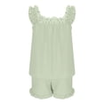 thumbnail image 7 of Womens Pajamas Set 2 Piece Ruffle Pjs Comfy Tank Tops and Shorts Sleepwear Casual Loose Comfy Summer Outfits, 7 of 7