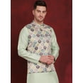 thumbnail image 2 of Maple Clothing Men's Vest Nehru Jacket Waistcoat Indian Outerwear Guest Outfit Festival (Green, XL), 2 of 7