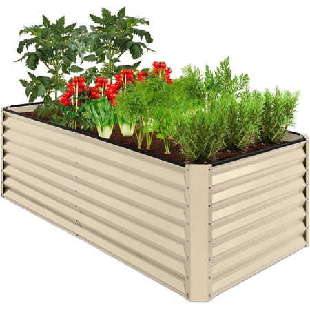 6 ft x 3 ft x 2 ft Outdoor Metal Raised Garden Bed, Deep Root Planter for Vegetables, Flowers, Herbs, 269 Gallon Capacity