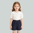 thumbnail image 2 of BOOMNY Girl's Baggy Shorts Wide Leg Shorts for Kids Trendy Elastic Waist Solid Cozy Summer Shorts With Pocket, 2 of 7