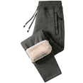 thumbnail image 2 of Fleece Lined Sweatpants for Women and Men Winter Warm Thermal Pants Sherpa Lined Athletic Joggers Pants with Zipper Pockets Gray 2XL, 2 of 3