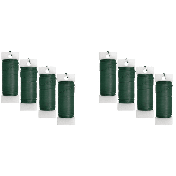 8Pack Floral Wire Flexible Paddle Wire Florist Green Wire for Crafts,Wreaths, Tree,Garland and Floral Flower Arrangement