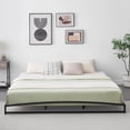 thumbnail image 2 of 6 Inch Heavy Duty Metal Platform Bed Frame Low Profile, Mattress Foundation, No Box Spring Needed, 2 of 7