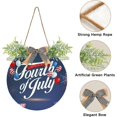 thumbnail image 2 of SKYSONIC Independence Day Welcome Sign for Front Door,All Seasons Welcome Wreath Porch Hanging Decoration for Farmhouse Wall Home Holiday Decoration - 11.8x11.8in, 2 of 7