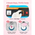 thumbnail image 3 of KFFKFF Commercial Cotton Candy Machine, 1000W Electric Floss Maker with 15-Inch Stainless Steel Bowl and Sugar Scoop, Suitable for Hard Candy, Perfect for Home, Kids' Birthdays, and Family Gatherings, 3 of 9