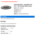 thumbnail image 2 of Front Brake Rotor - Compatible with 2013 - 2014 Hyundai Elantra Coupe, 2 of 2