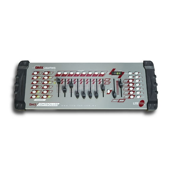 Controlador Lite Tek DMX LIGHTING 30 bancos 8 controles 192ch Faders
